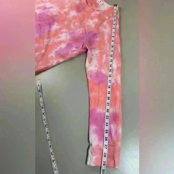 Sundry Sweatshirt Pink Tie Dye LS Pullover Jersey Top Size 3 Large Made in USA - Picture 5 of 8